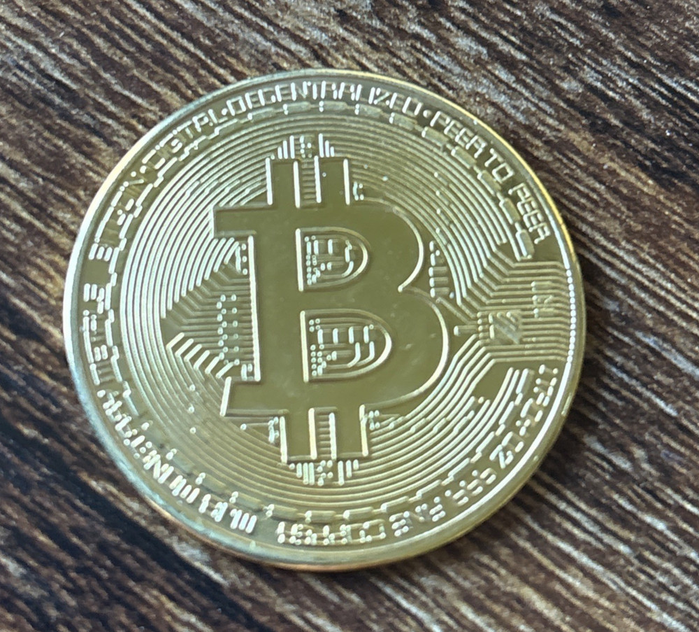 Bitcoin Gold Plated Physical Bitcoin BTC Cryptocurrency Michael Saylor