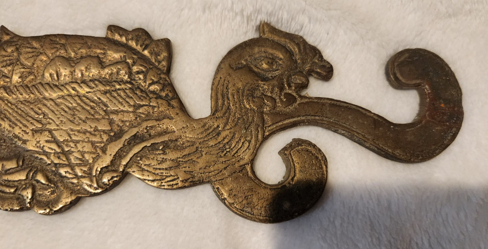 Antique Brass Peacock Swivel Hook