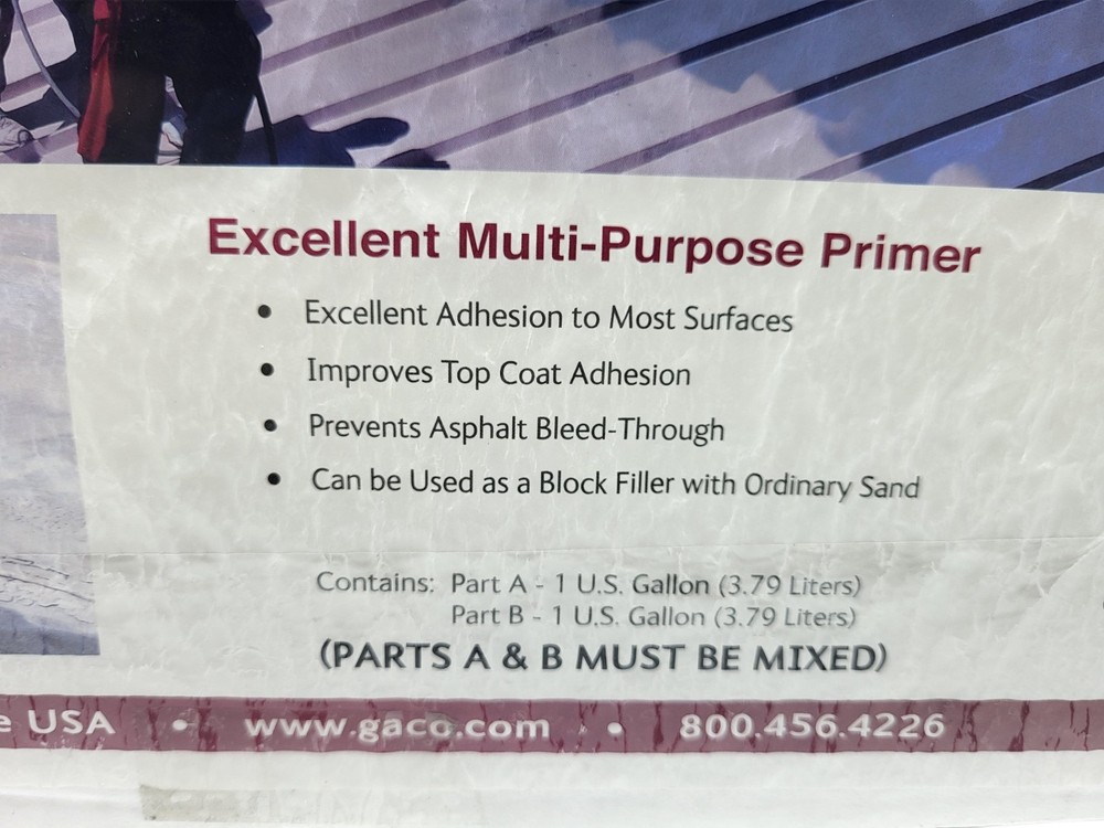 Roof Primer GacoFlex E5320 Kit, Epoxy 2 gallon Epoxy 400'-500' coverage