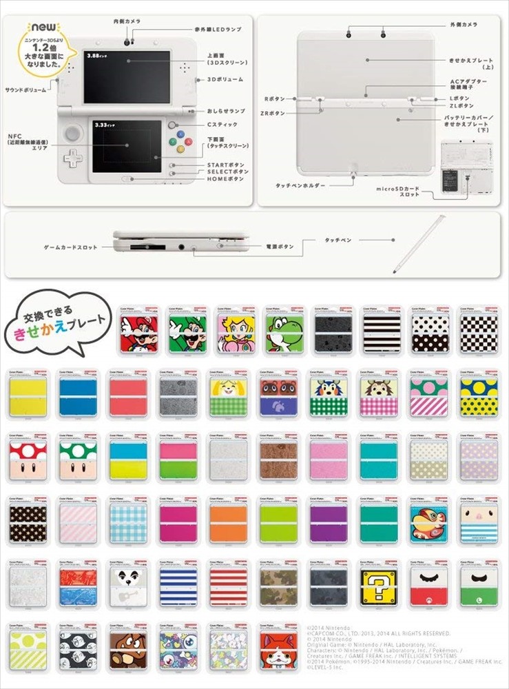NEW Nintendo 3DS Black System Model Console kisekae Japan Import