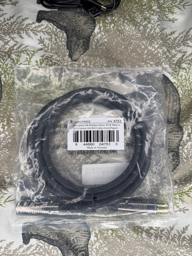 Audient EVO 4 USB Audio Interface USED w/ NEW XLR Cable + USB Cable