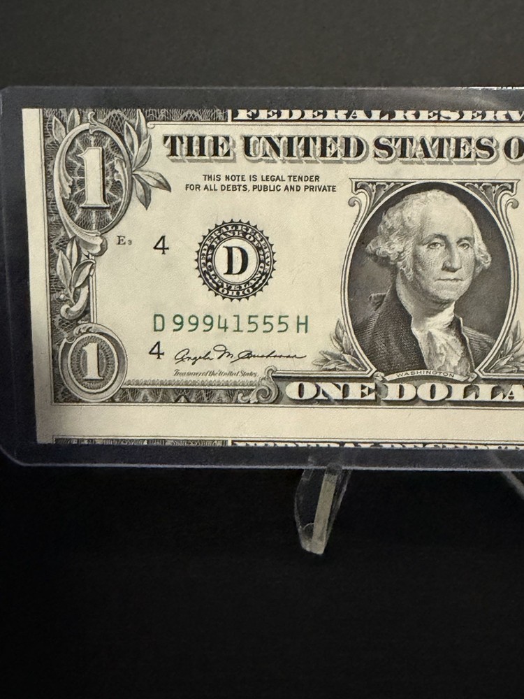 1981 $1 Dollar Bill with Misaligned, Misprint, and Miscut Offset Error