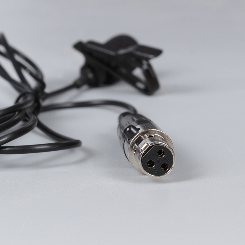 Lapel Lavalier Microphones with 3 Pin Mini XLR Socket For AKG Samson Microphone