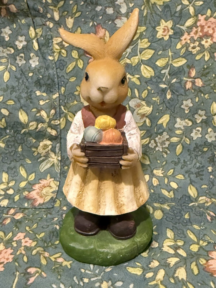 Pair Of 2 Spring Easter Animal Bunny Hare Rabbit Figurines Figures Decor Easter