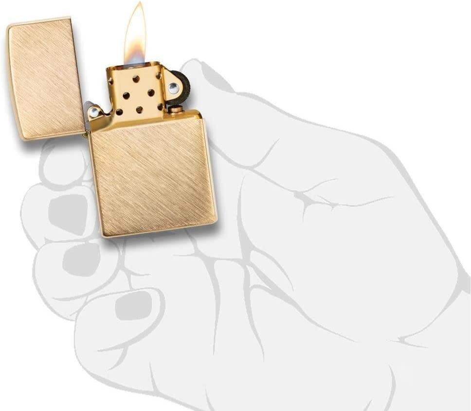 Zippo Herringbone Sweep Brass 29830