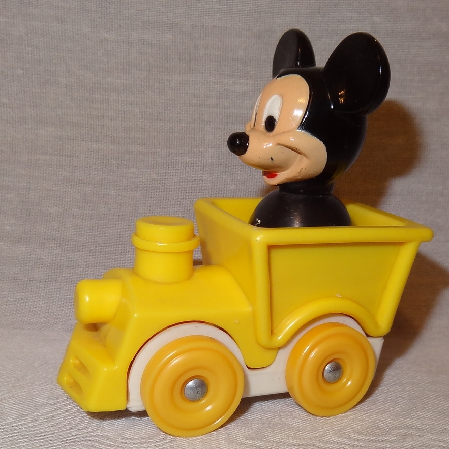 Mickey Mouse Disney Train Engineer Toy 2" Yellow Illco