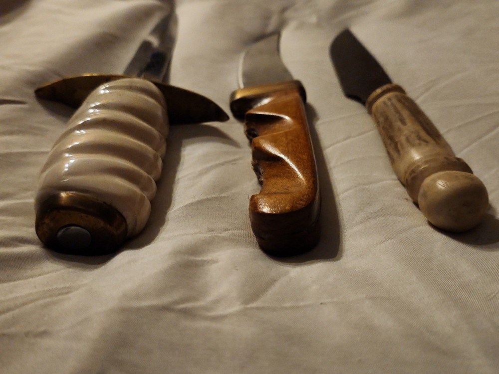 3 Vintage handmade knives.