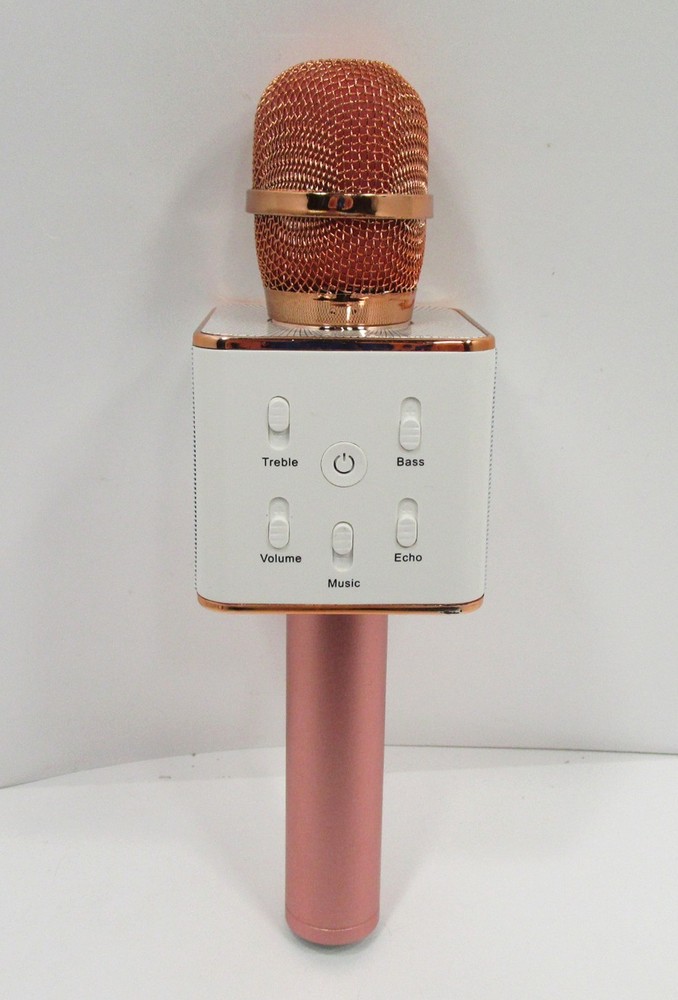 Bluetooth Karaoke Wireless Microphone with Speaker - Rose Gold