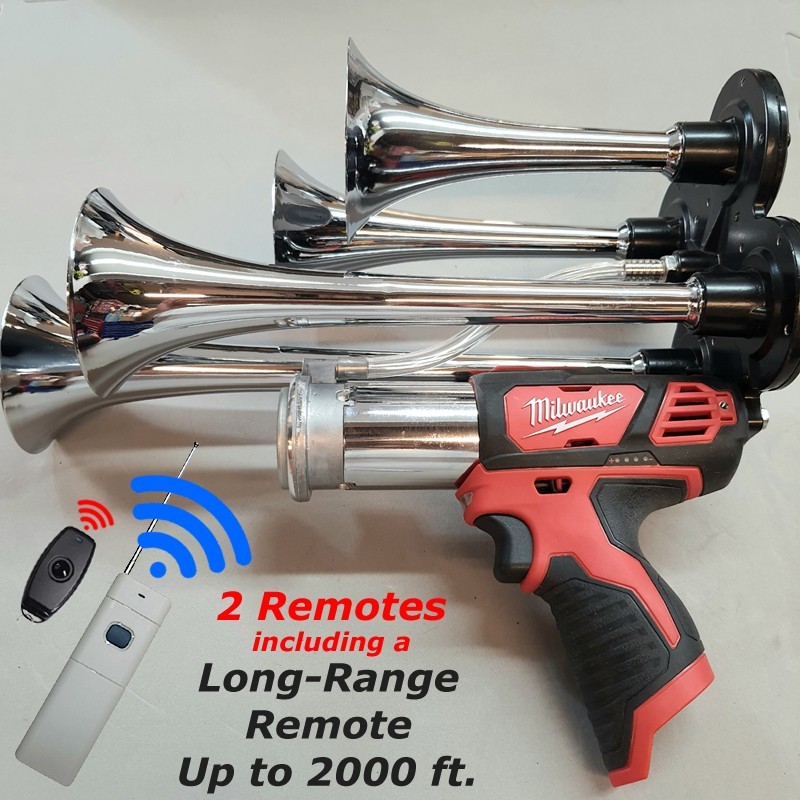 Milwaukee M12 12V Train Horn & Long-Range (2000 ft) Remote Control. Drill Impact