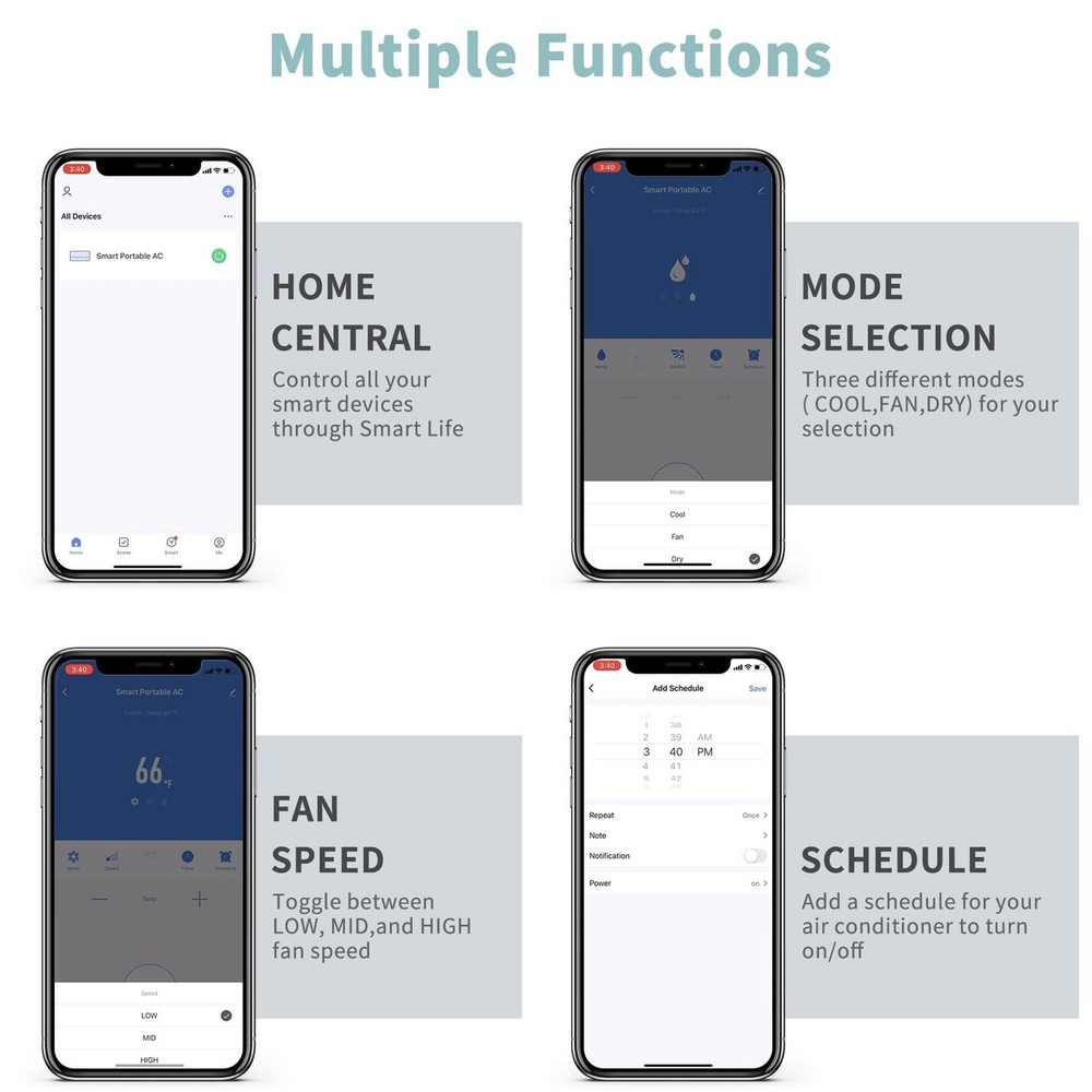 10000 BTU Portable Air Conditioner WiFi