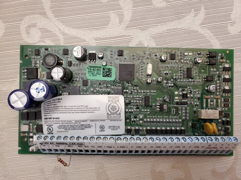 DSC PC1864 V4.22 PowerSeries 8-84 Zone Alarm System Board Only