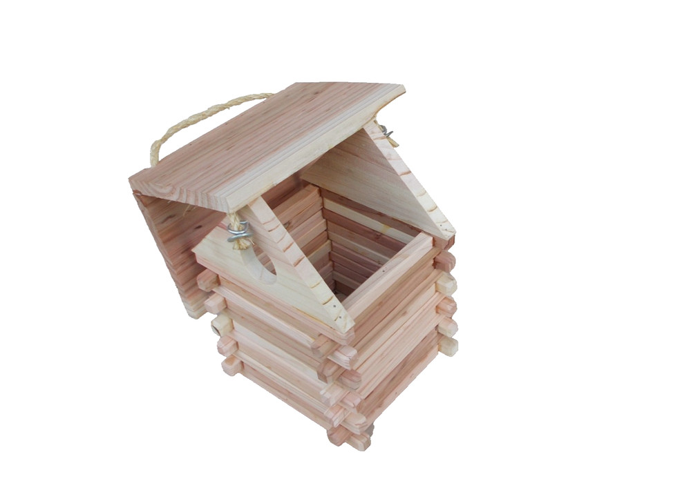 Log Cabin Bird House Handmade