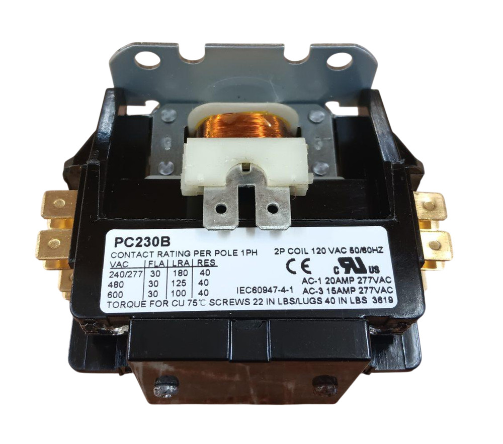 Definite Purpose Contactor 2-Pole 30A 120V Coil – C230B