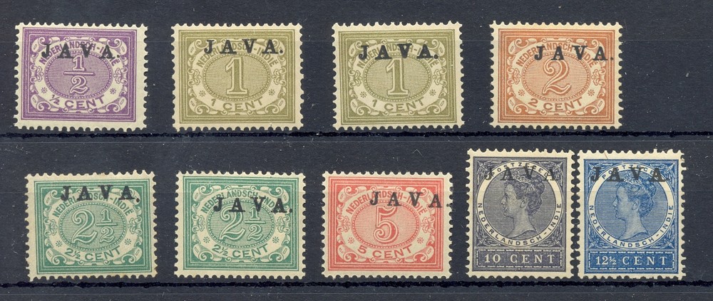 DUTCH INDIES NED INDIE # 9 ST. =JAVA-HIGH OVERPR. ** CV € 118+ VARIETIES