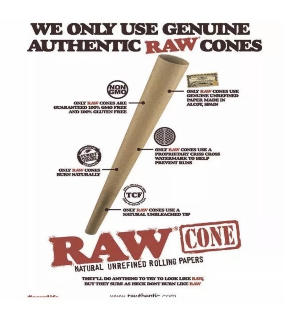 RAW cone classic 98 special Size Cone(100PK)+raw three tree cone case