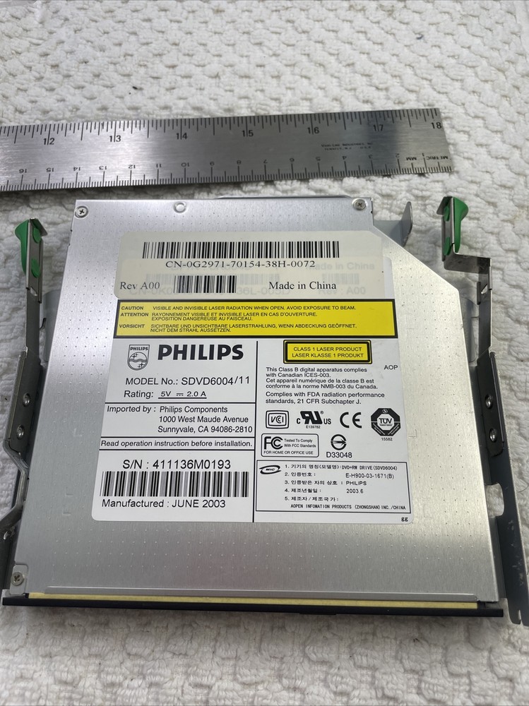 Phillips Model SDVD6004/11 Slimline DVD ROM