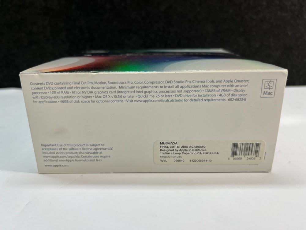 Apple MB647Z/A Final Cut Studio Video Editing Software