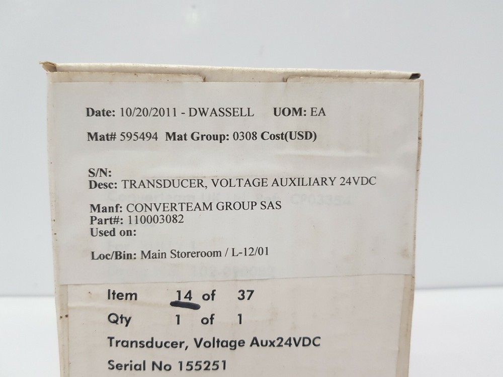 MEGACON VOLTAGE TRANSDUCER AUXILIARY 24VDC MCVB