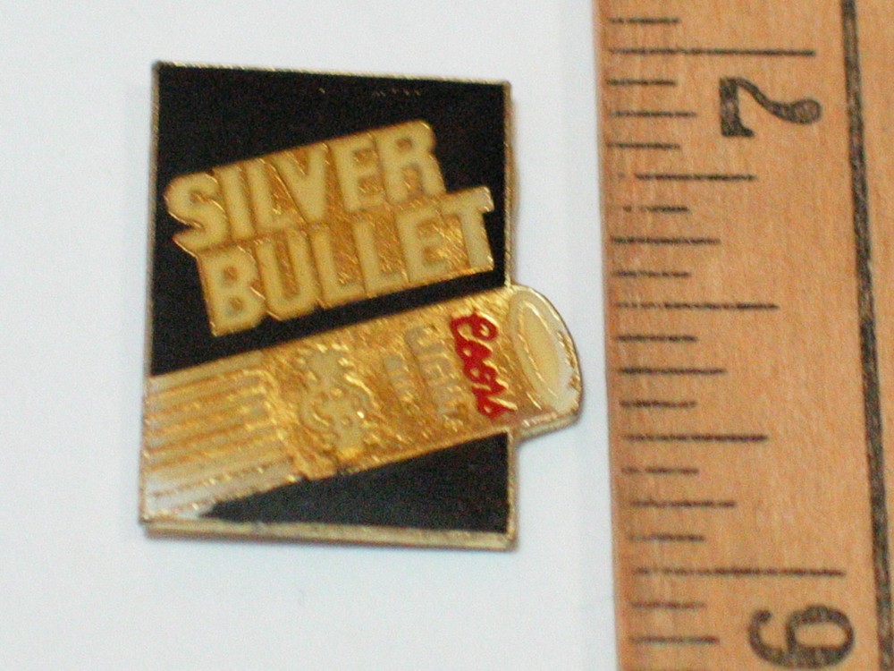 Coors Light Silver Bullet Beer Pin Vintage