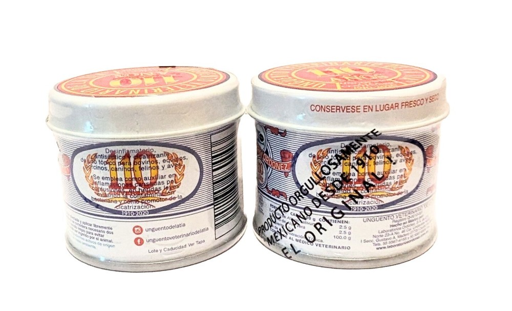 2 PACK! De La Tia Veterinary Ointment 60G