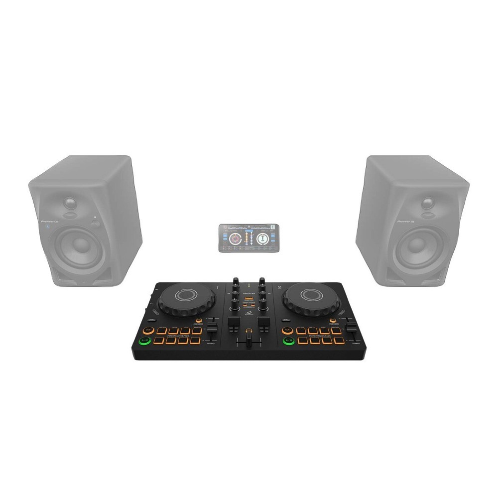 AlphaTheta DDJ-FLX2 Starter Compact 2-Channel DJ Controller with Backpack