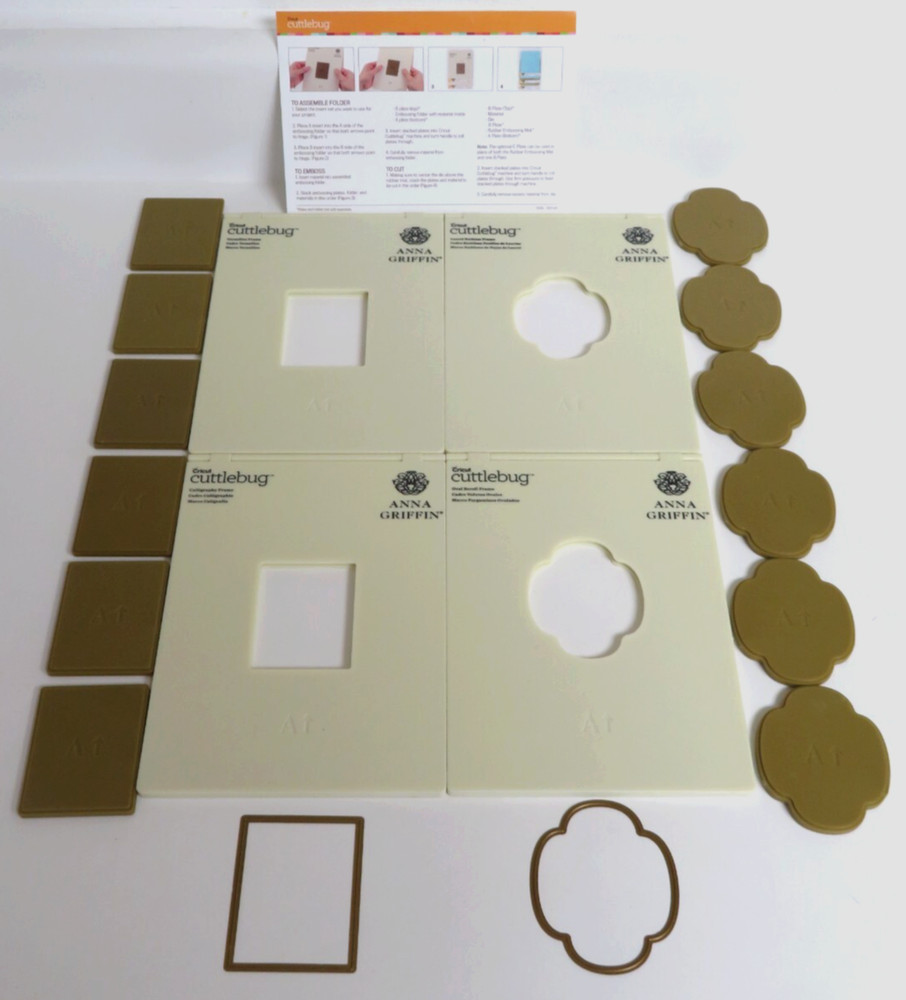 Anna Griffin MIX & MATCH EMBOSSING FOLDER SET with 12 Sentiment Inserts & 2 Dies