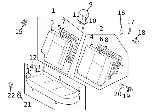 Genuine GM Seat Back Cover 96870098