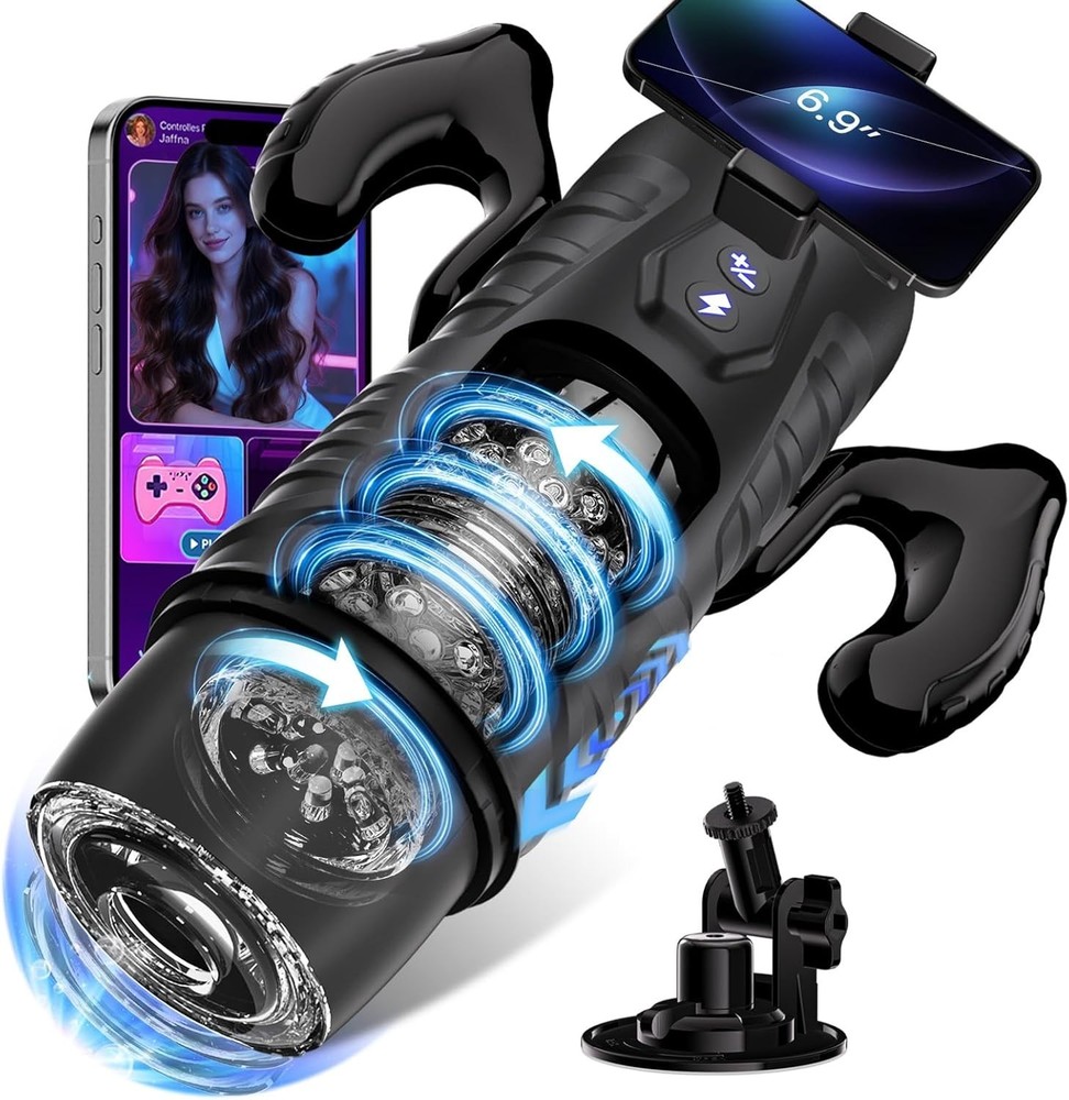 Male Masturbaters Automatic HandsFree Rotating Cup Thrusting Stroker Lubricants