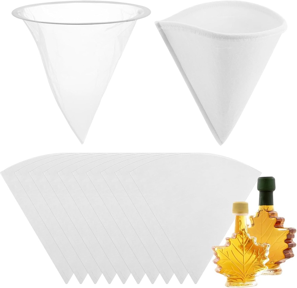 12 Pieces Maple Syrup 1 Qt. Filter Set Includes 1 Pcs Heavy Duty Boiling Filter