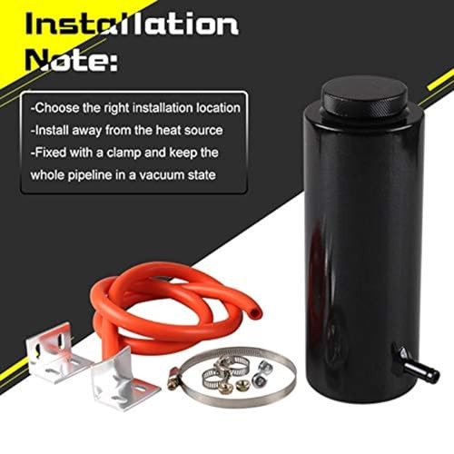 RYANSTAR Universal car Radiator Coolant Tank 800ml Coolant Standard Black