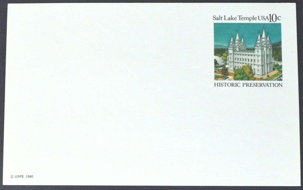 1980 US Sc. #UX83 postal card, 10 cent, mint, sharp corners, excellent shape