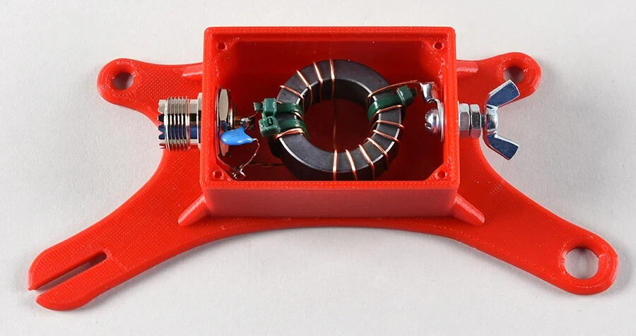 EFHW End Fed Half Wave Antenna with integrated winder Assembled with 70ft wire