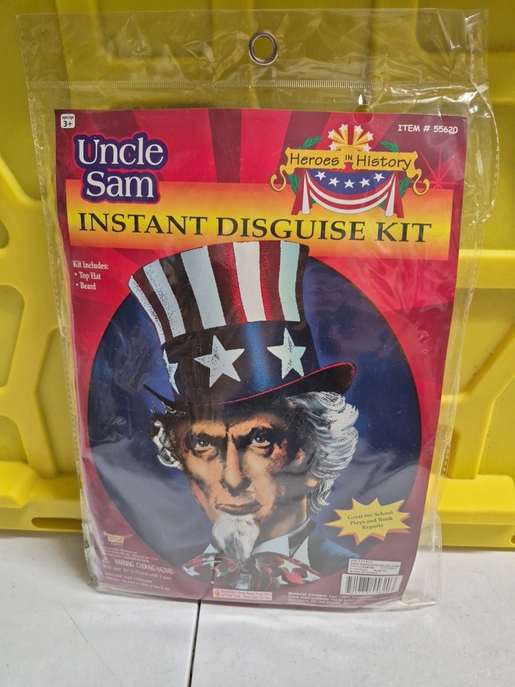 HEROES IN HISTORY UNCLE SAM Instant Disguise Kit School Plays