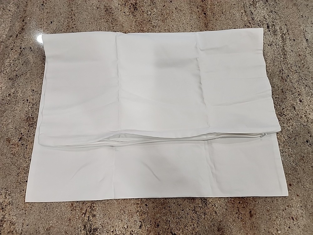 New COYUCHI Alpine White Organic Cotton Pillow Protector Standard Size