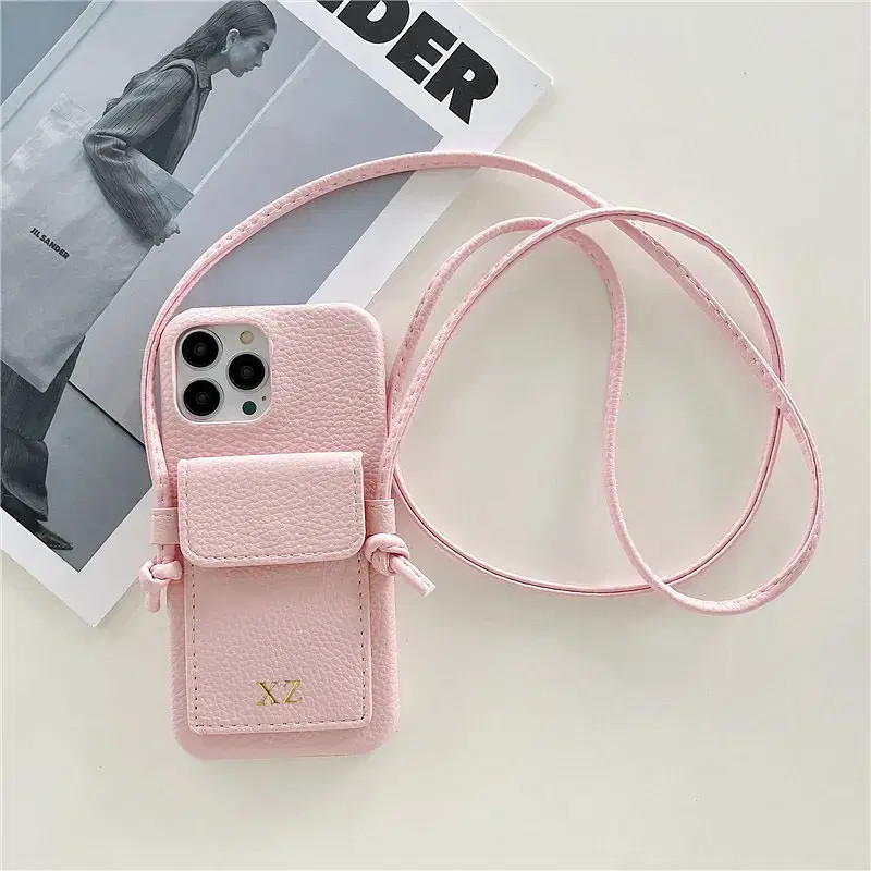 Color: pink, Material: Microfiber - Personalized Gold Silver Letters Leather PU