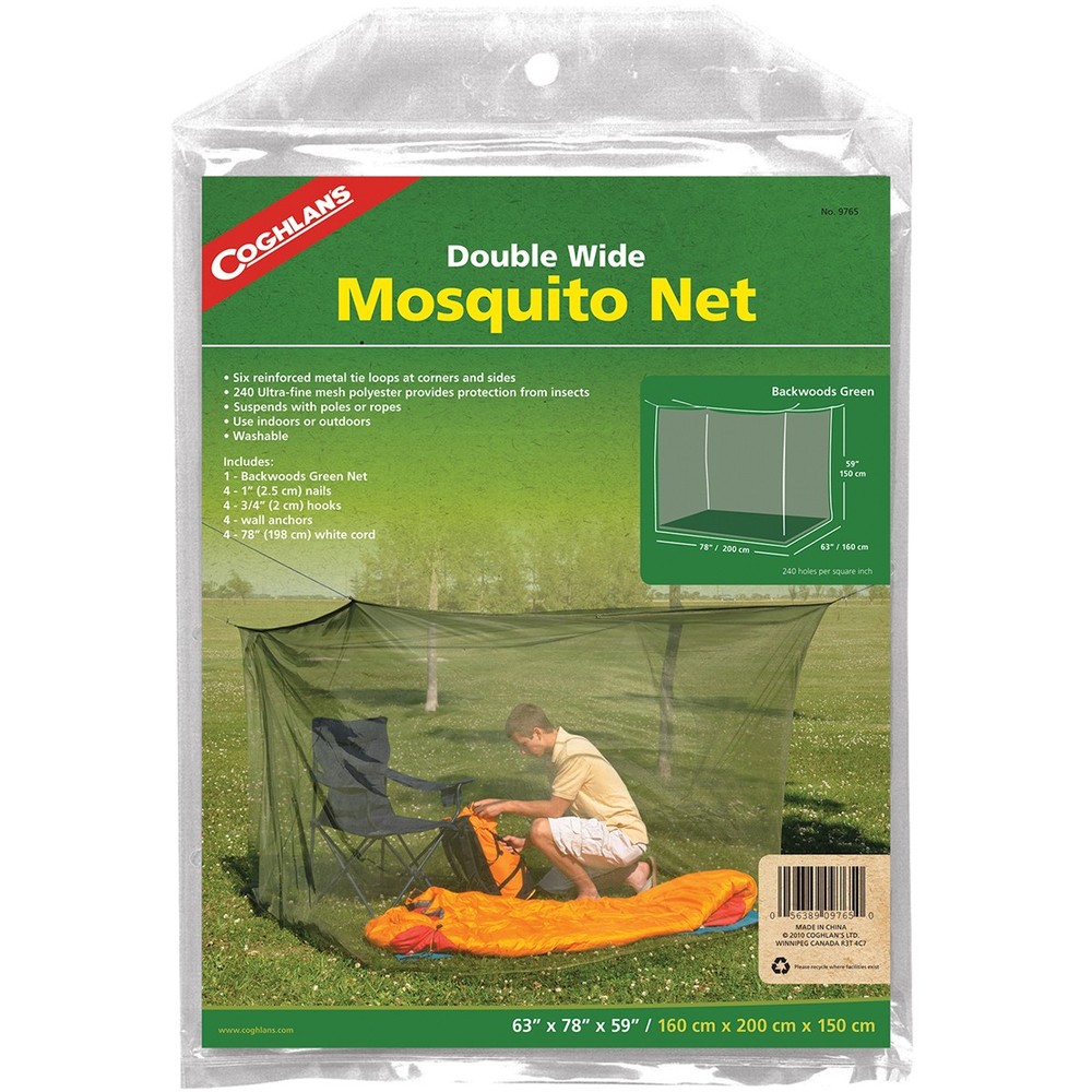Coghlan's Double Wide Net, Green, Mesh Netting Protects from Bugs