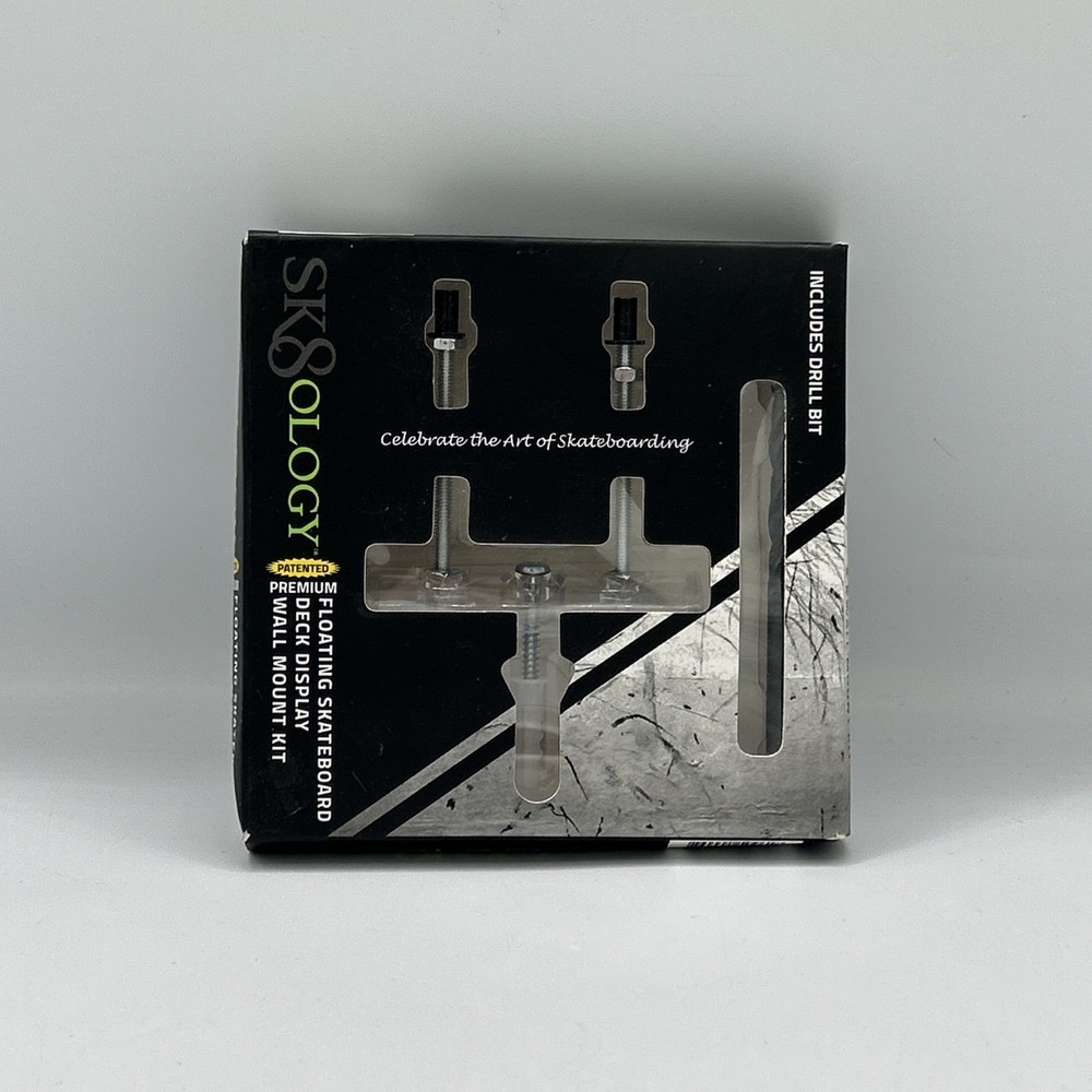 Sk8ology Floating Skateboard Deck Display Mount With Drill Bit