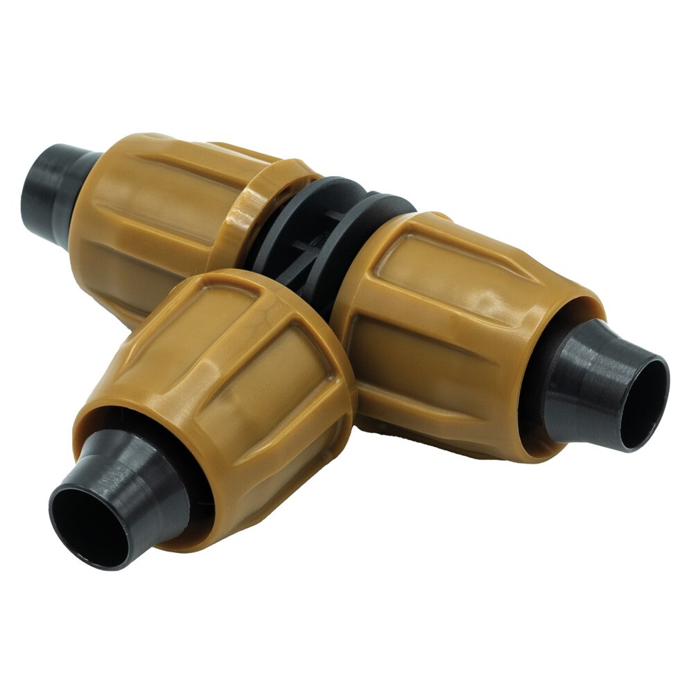 5-Pack - 1/2" Universal Drip Irrigation Nut Lock Tee Connector Fitting DIG