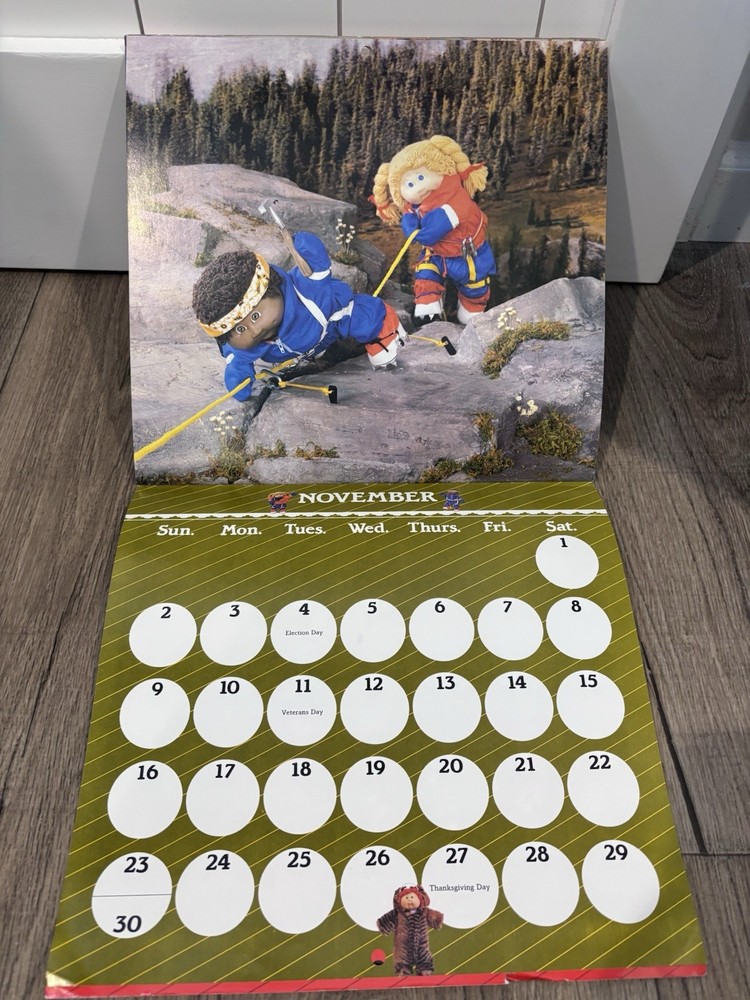 1986 cabbage patch kids calendar