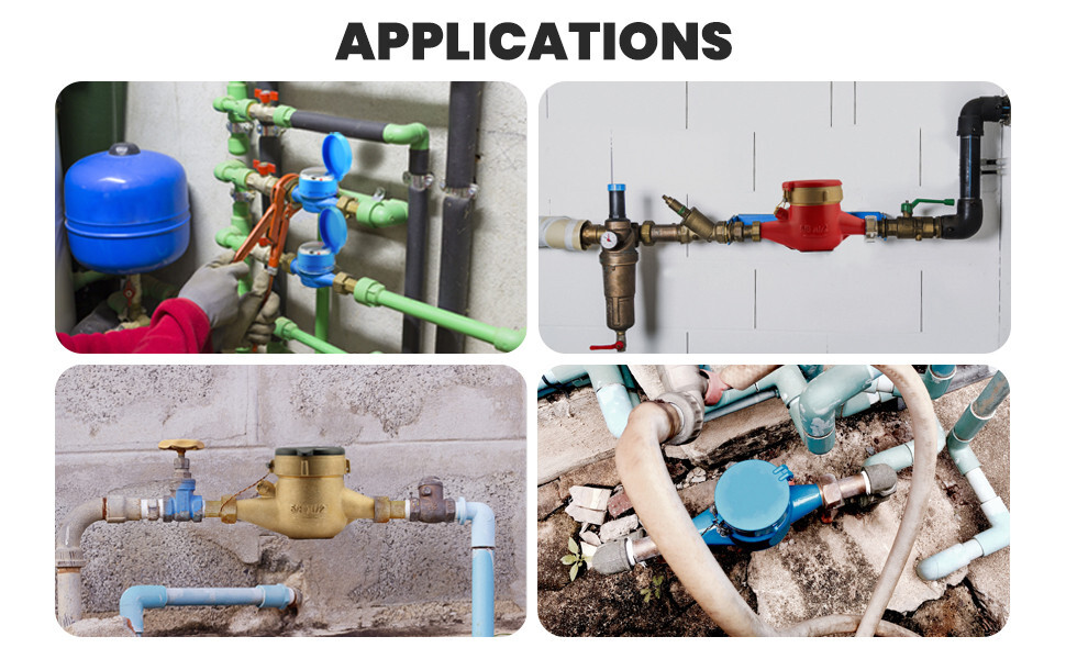 Cold Water Meter with Pulse Output, Watflow DN15 1/2" NPT Couplings