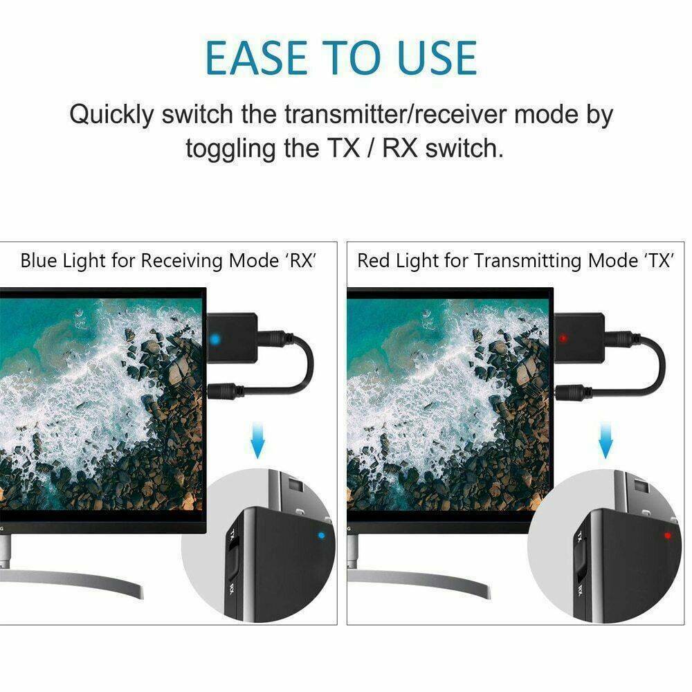3 in 1 USB Bluetooth 5.0 Audio Transmitter/Receiver Adapter For TV PC CAR