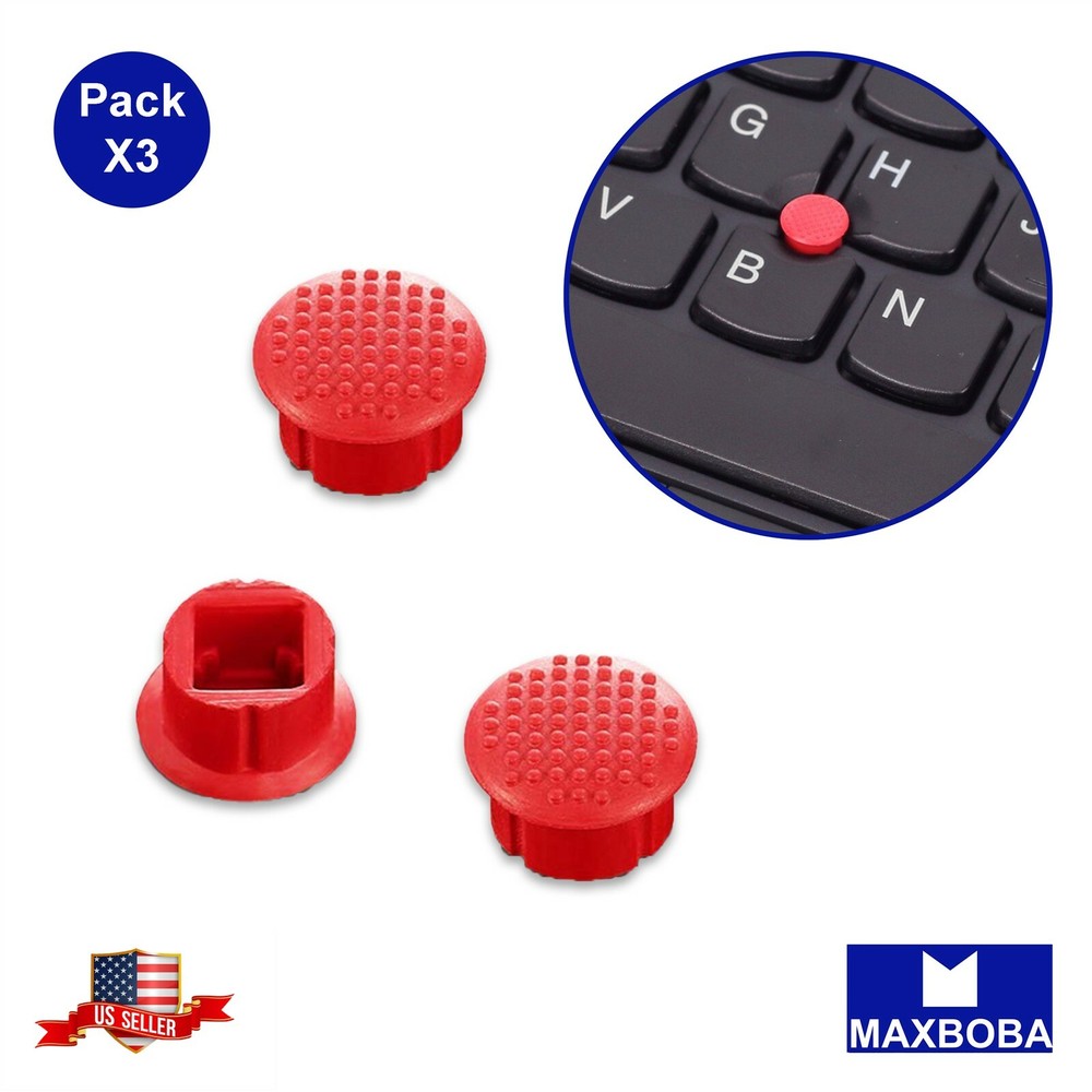 3 Pack Red Cap Trackpoint Rubber Mouse pointer For IBM ThinkPad Laptop 4*4mm