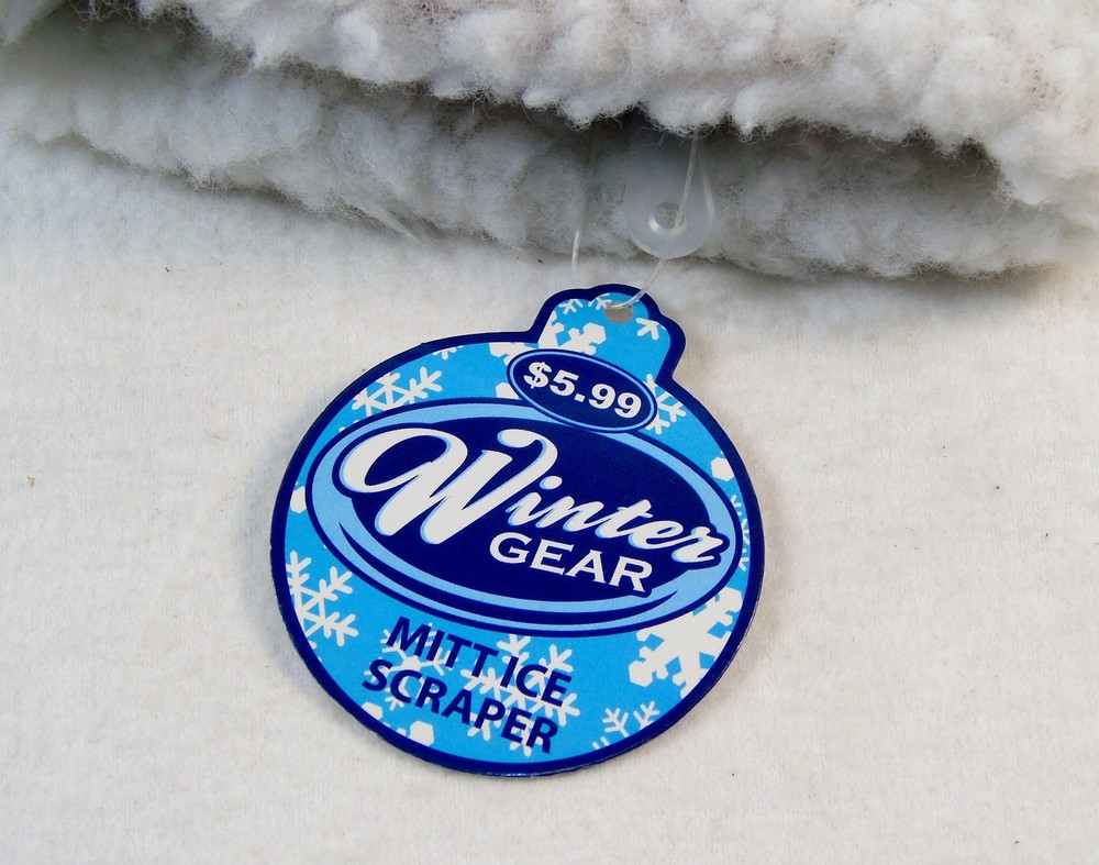 Ice Scraper Mitt ~ Set of 2, Red or Blue ~ Keeps Your Hand Warm While Scraping!