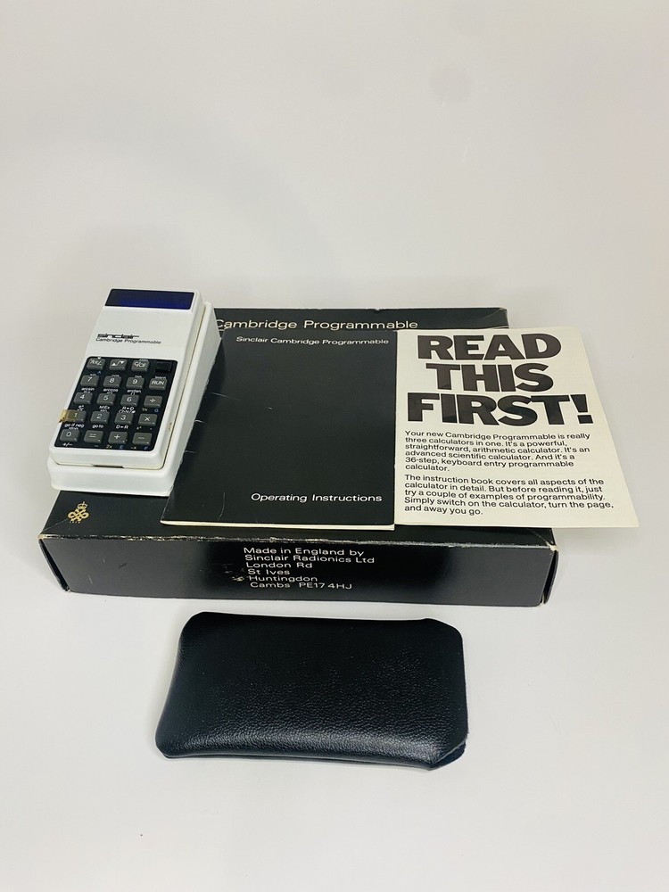 Sinclair Cambridge Programmable Calculator,Box ,Manual,1977. MINT
