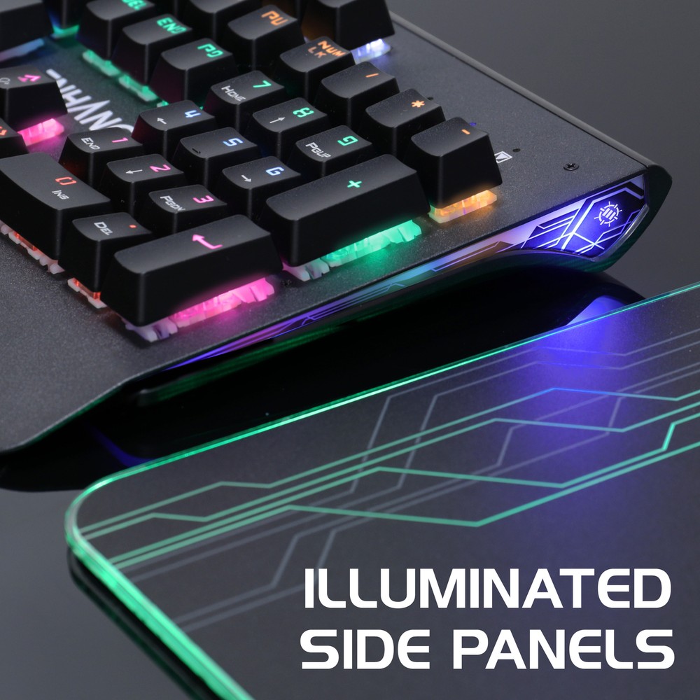 ENHANCE Gaming Keyboard with Blue Mechanical Switches - Pathogen 2