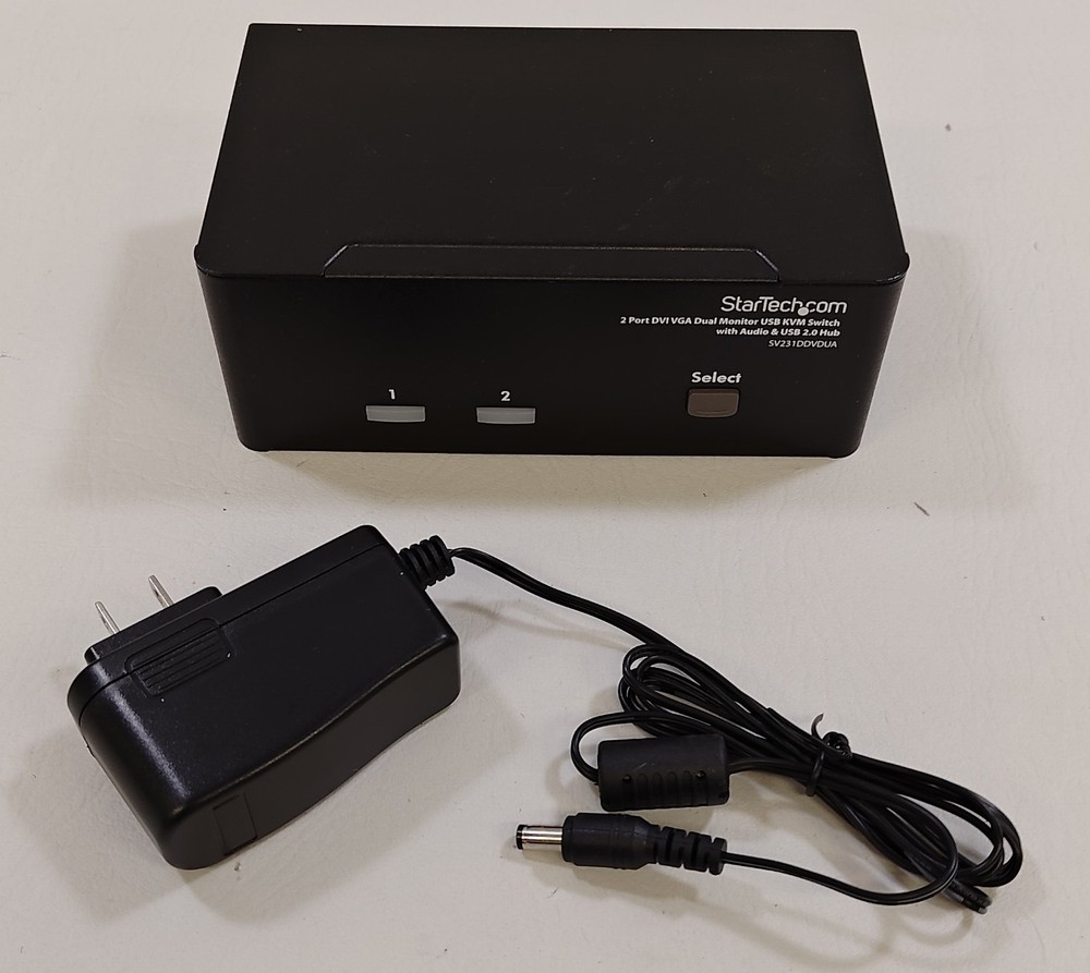 StarTech SV231DPDDUA 2-Port Dual DisplayPort USB KVM Switch Audio USB w/Power AC