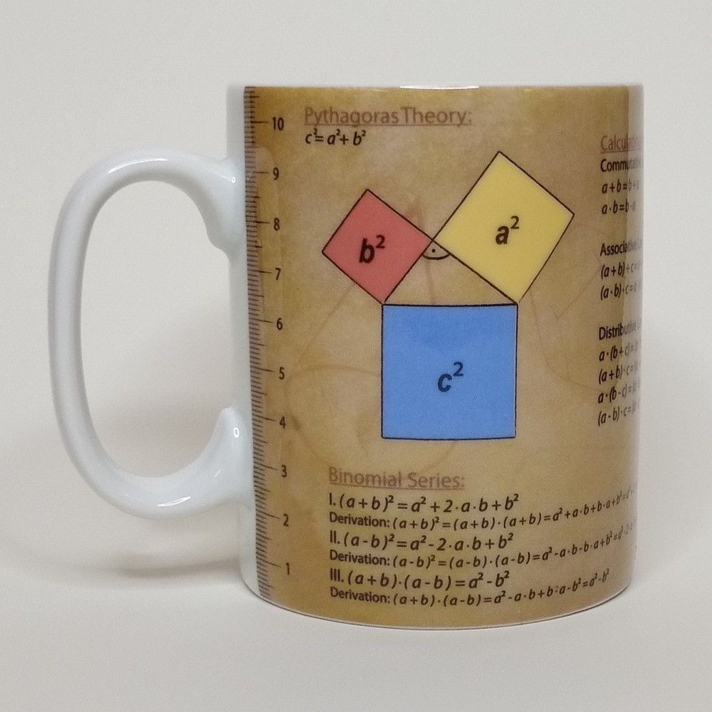 KONITZ Mathematics Mug 16oz Mug with Math Formulas and Diagrams NEW