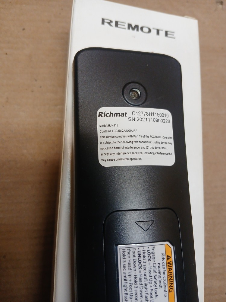Richmat HJH115 Remote Control for Giantex Adjustable Bed NEW