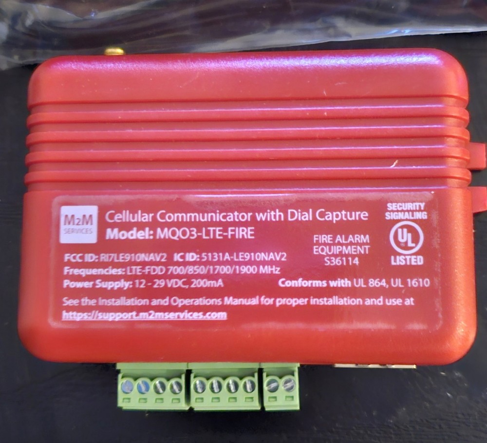 M2M Cellular Communicator Fire ALARM DIAL CAPTURE  MQO3-LTE-FIRE