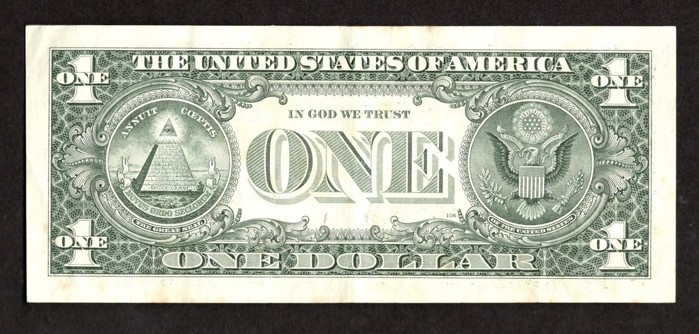 2003 $1 FRN Third Printing Shift and Misaligned Cutting Error Note